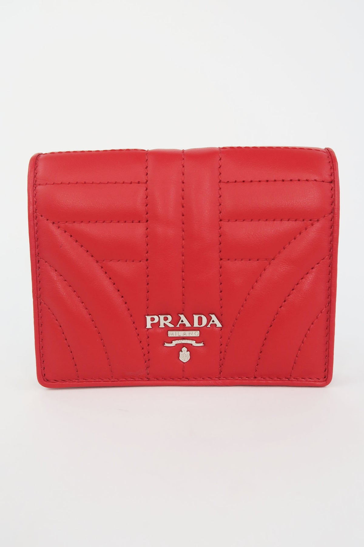 Prada Soft Calf Leather Compact Wallet