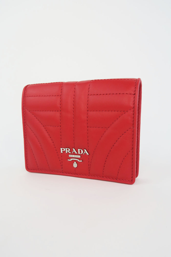 Prada Soft Calf Leather Compact Wallet