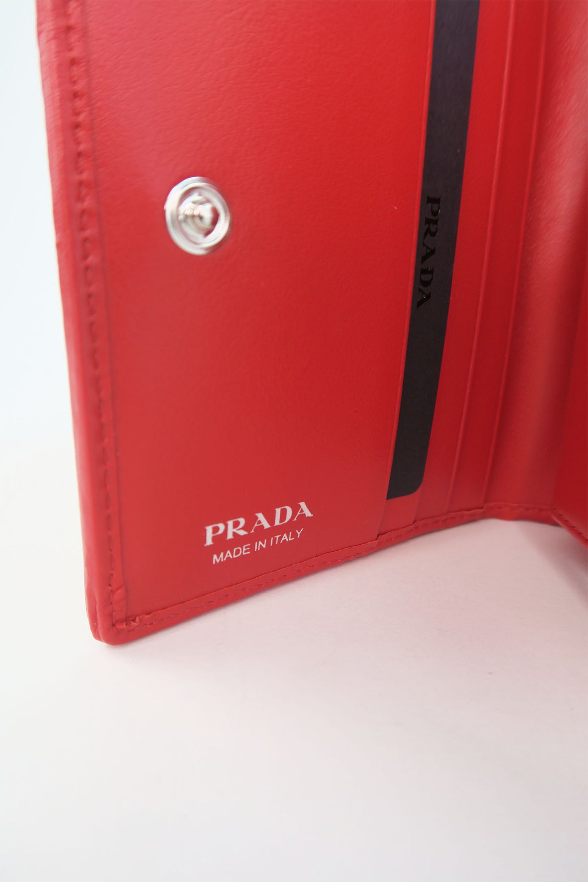 Prada Soft Calf Leather Compact Wallet