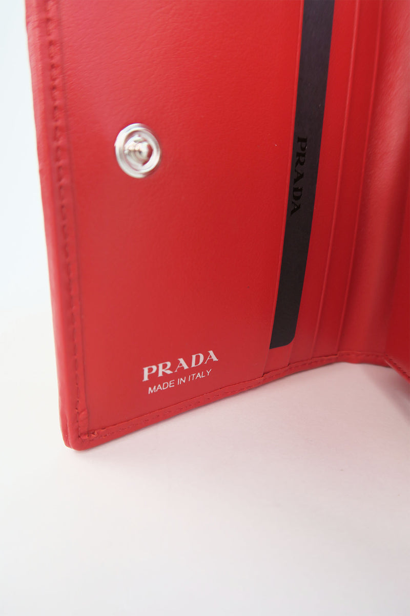 Prada Soft Calf Leather Compact Wallet