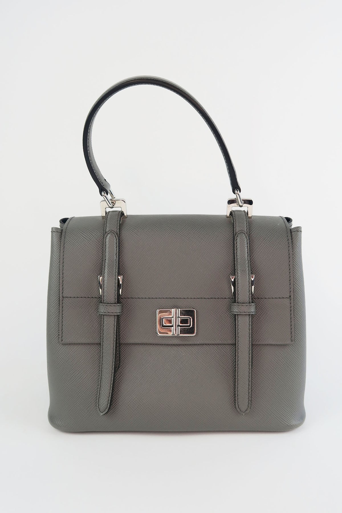 Prada Saffiano Cuir Flap Handle Bag