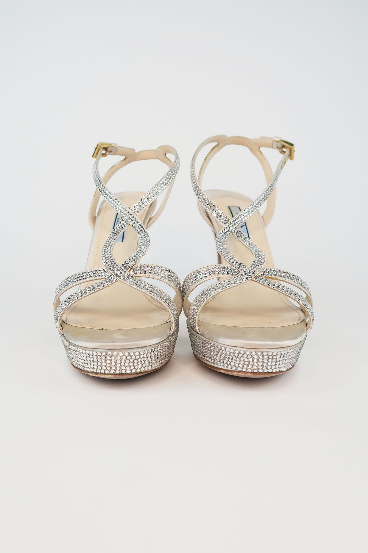 Prada Crystal Platform Sandals sz 37