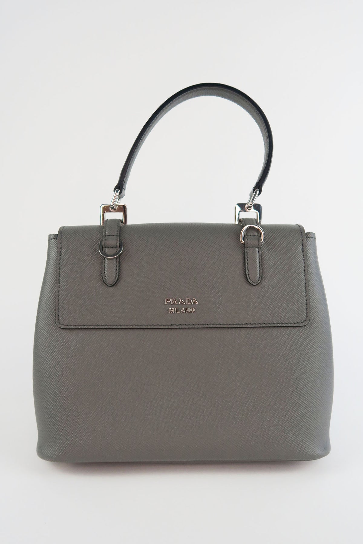 Prada Saffiano Cuir Flap Handle Bag