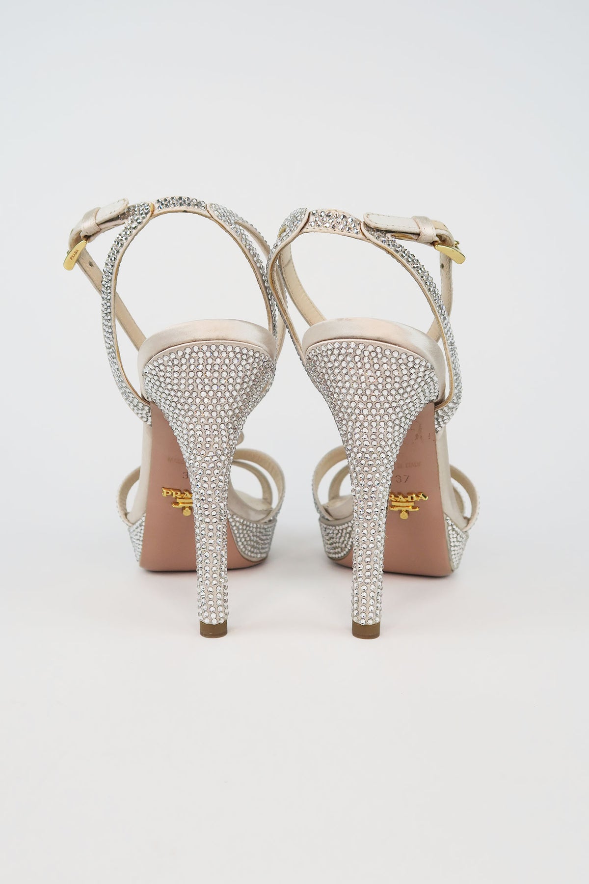 Prada Crystal Platform Sandals sz 37