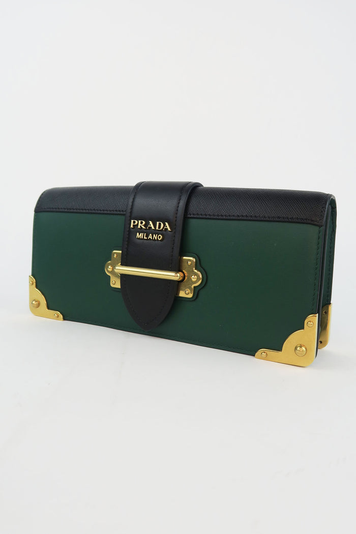 Prada Cahier Long Clutch With Chain