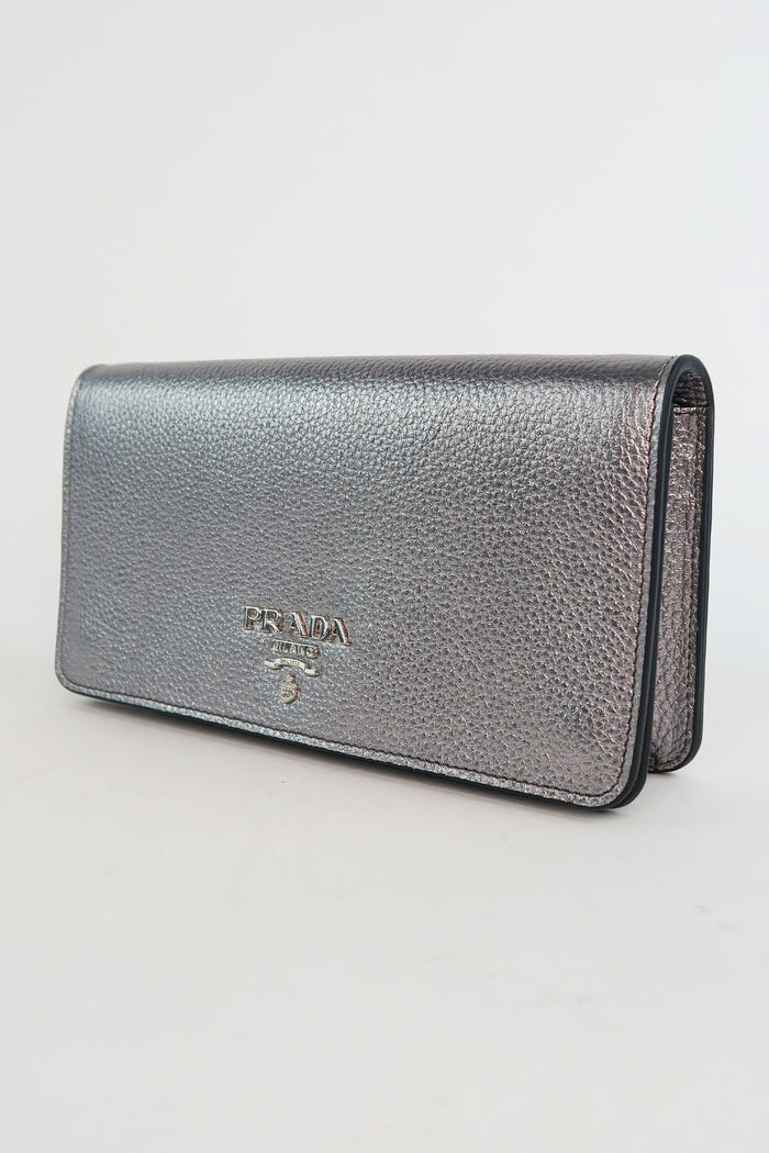 Prada Metallic Clutch w/ Chain