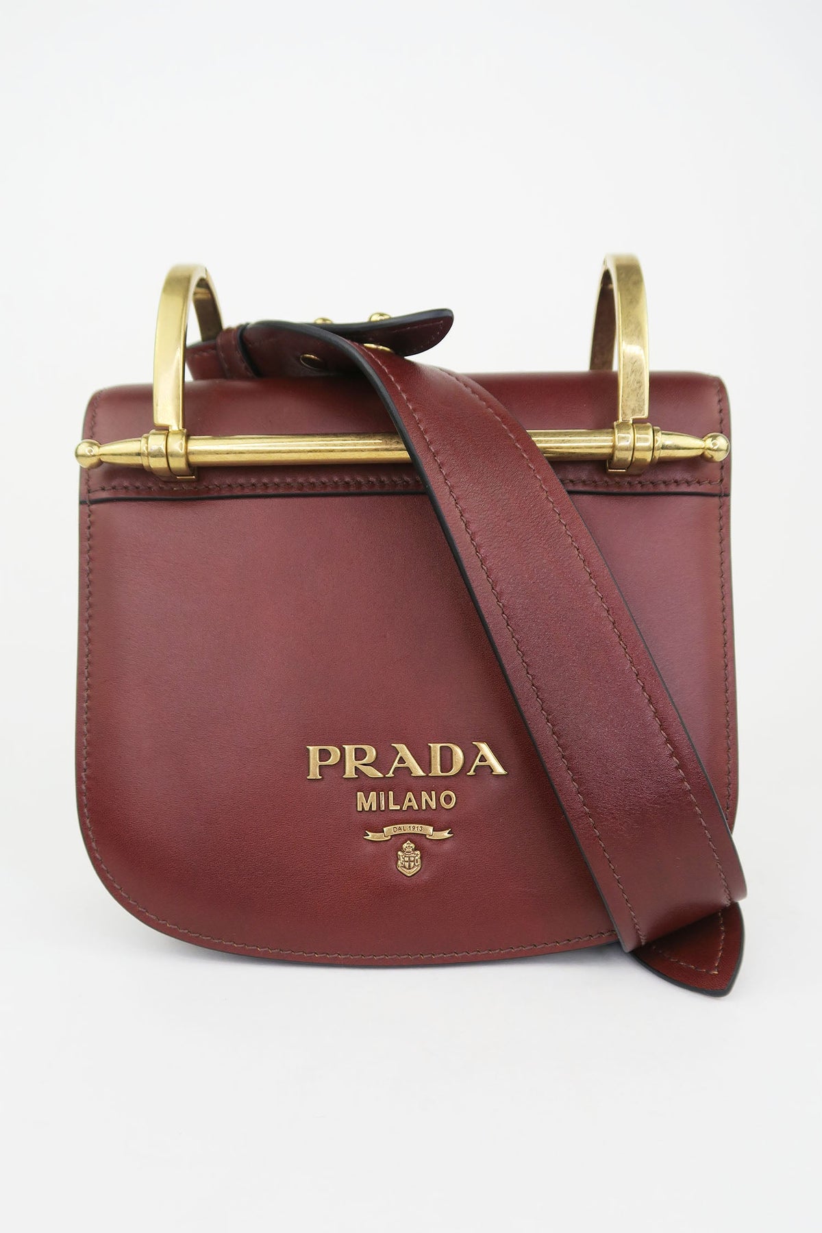 Prada Mini City Calf Saddle Bag