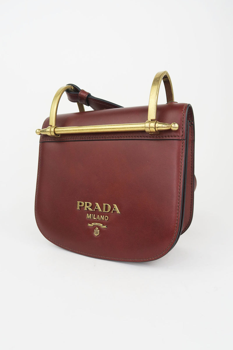 Prada Mini City Calf Saddle Bag