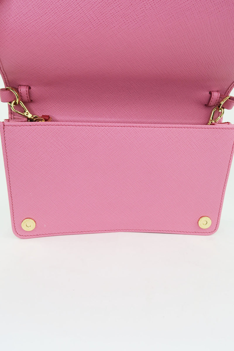 Prada Pink Wallet On Chain Crossbody