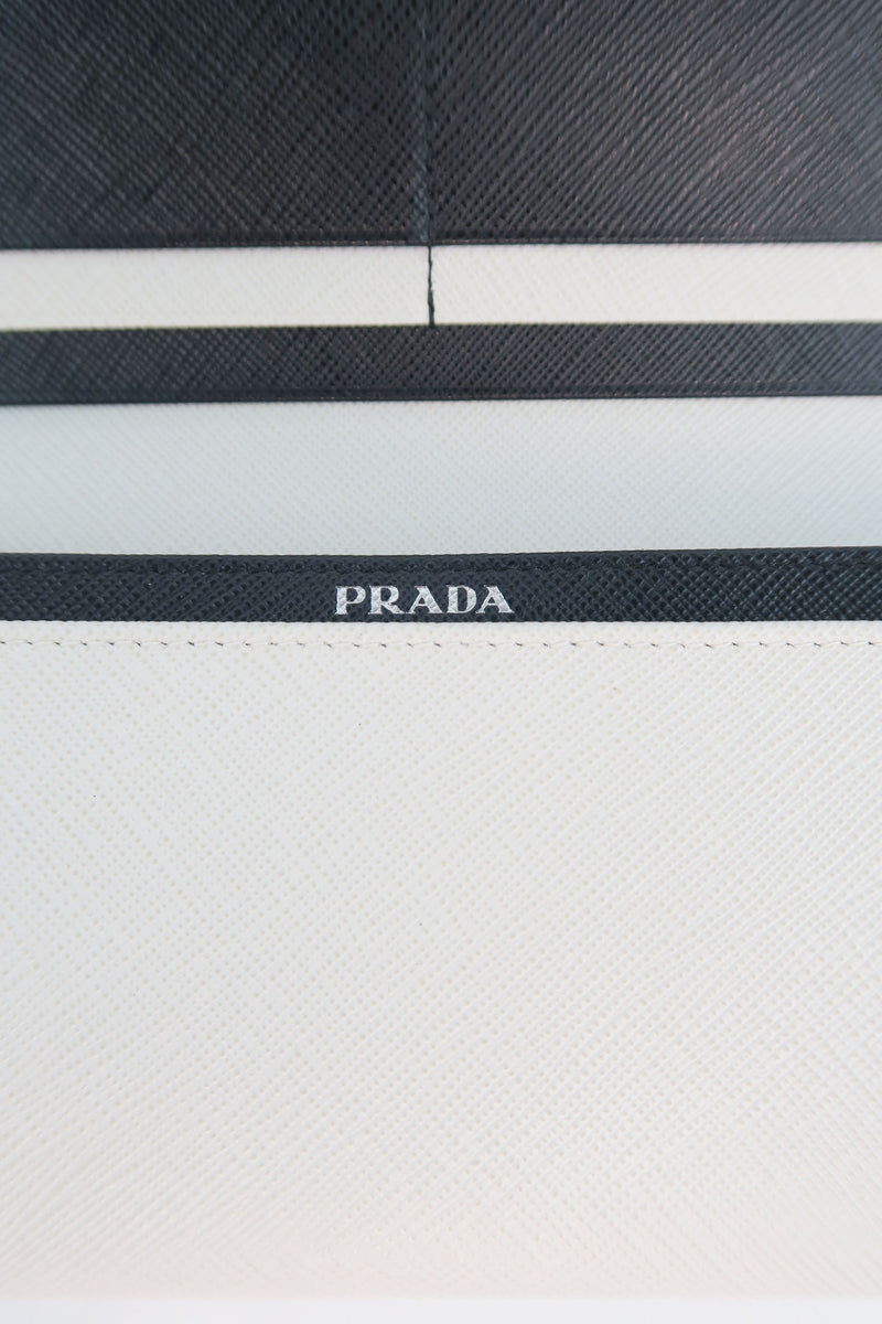 Prada Saffiano Lux Leather Continental Wallet