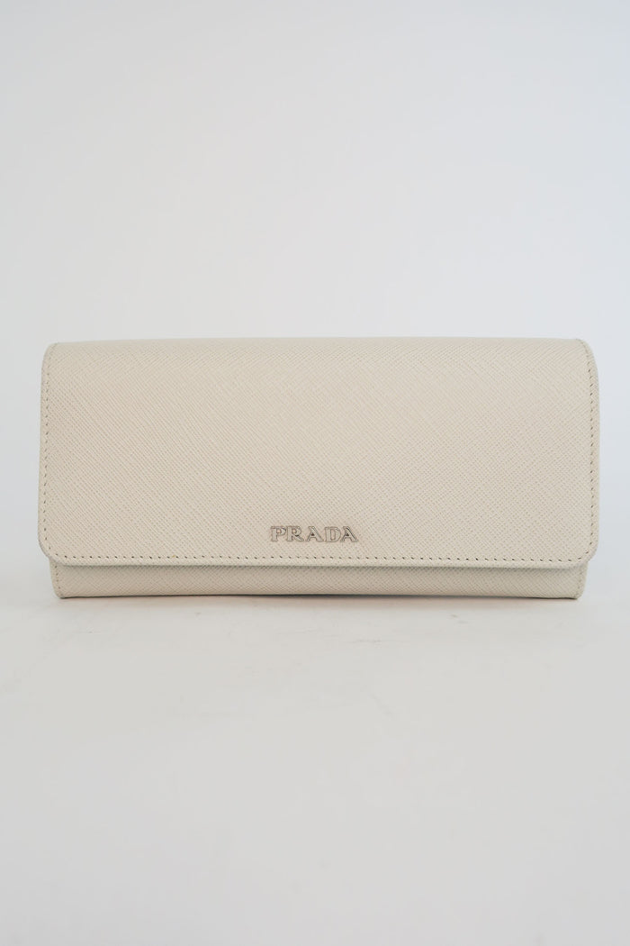 Prada Saffiano Lux Leather Continental Wallet