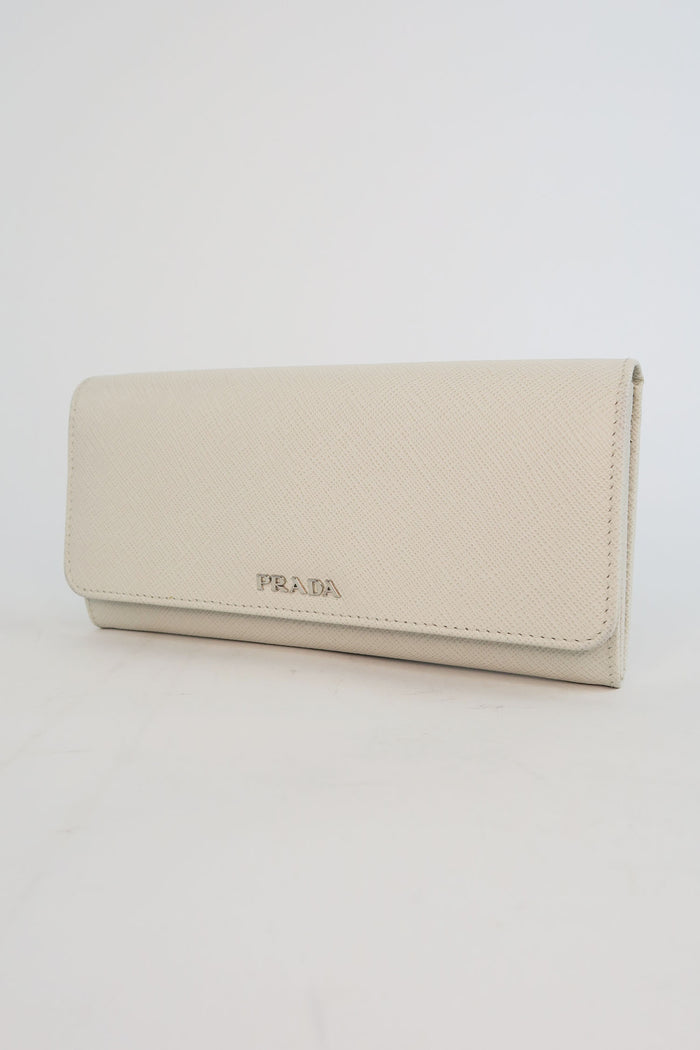 Prada Saffiano Lux Leather Continental Wallet