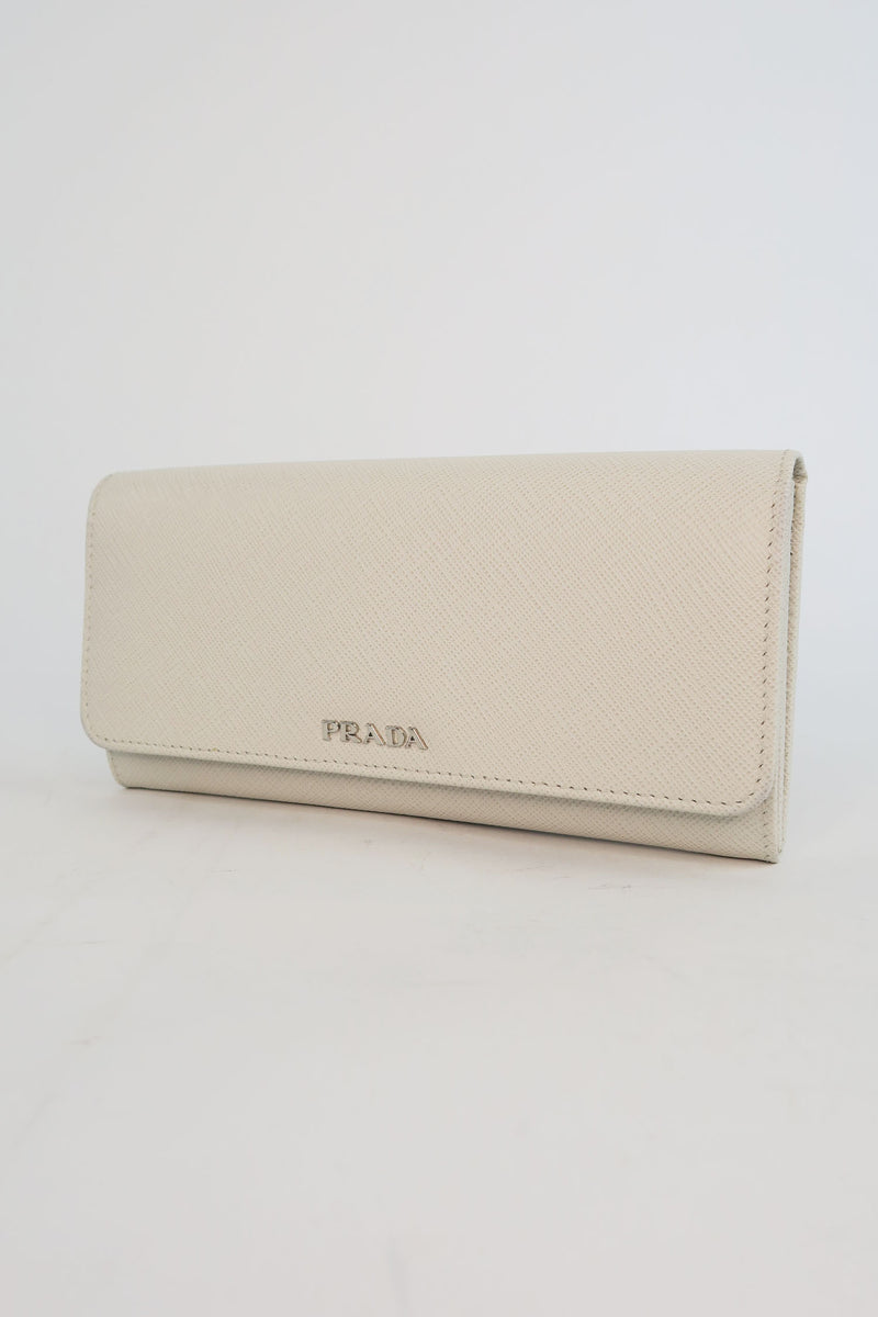 Prada Saffiano Lux Leather Continental Wallet