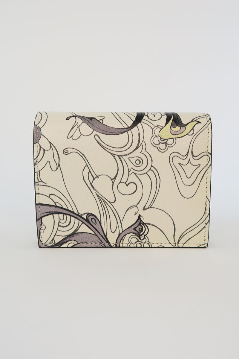 Prada Rabbit Print Compact Wallet