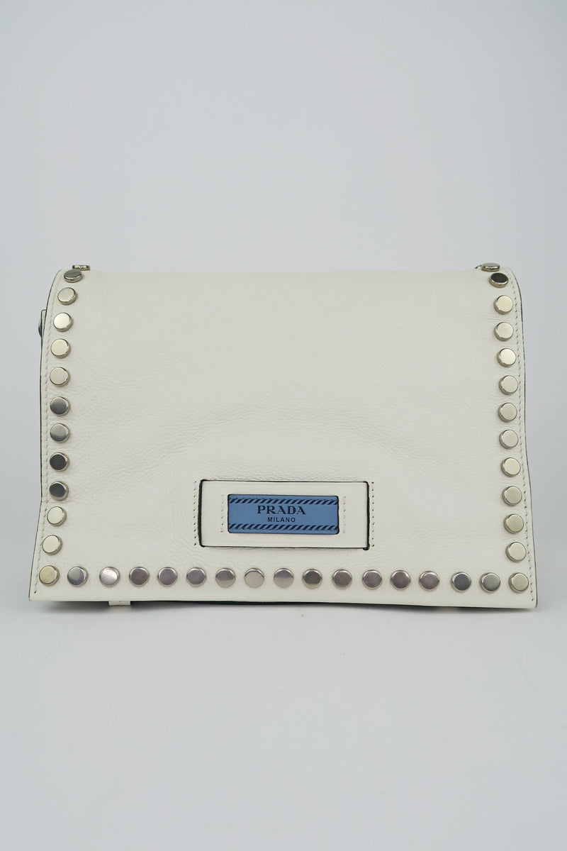 Prada Studded Etiquette Flap Bag