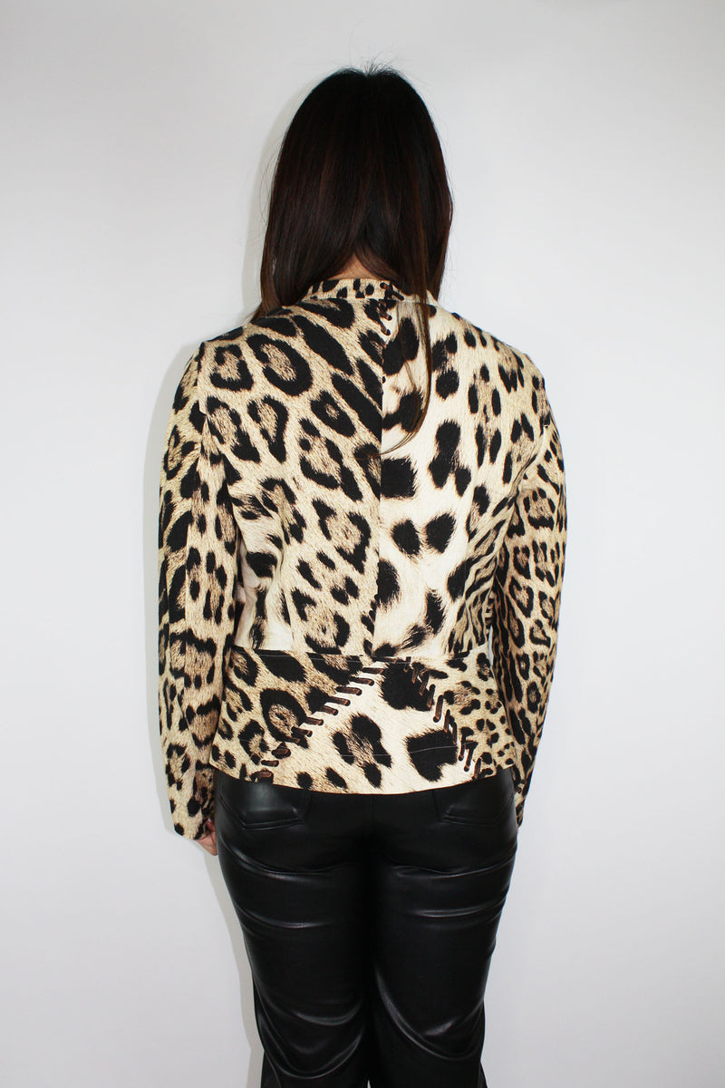 Roberto Cavalli Animal Print Evening Jacket sz 42