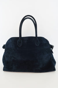 The Row Suede Margaux 15 Handle Bag