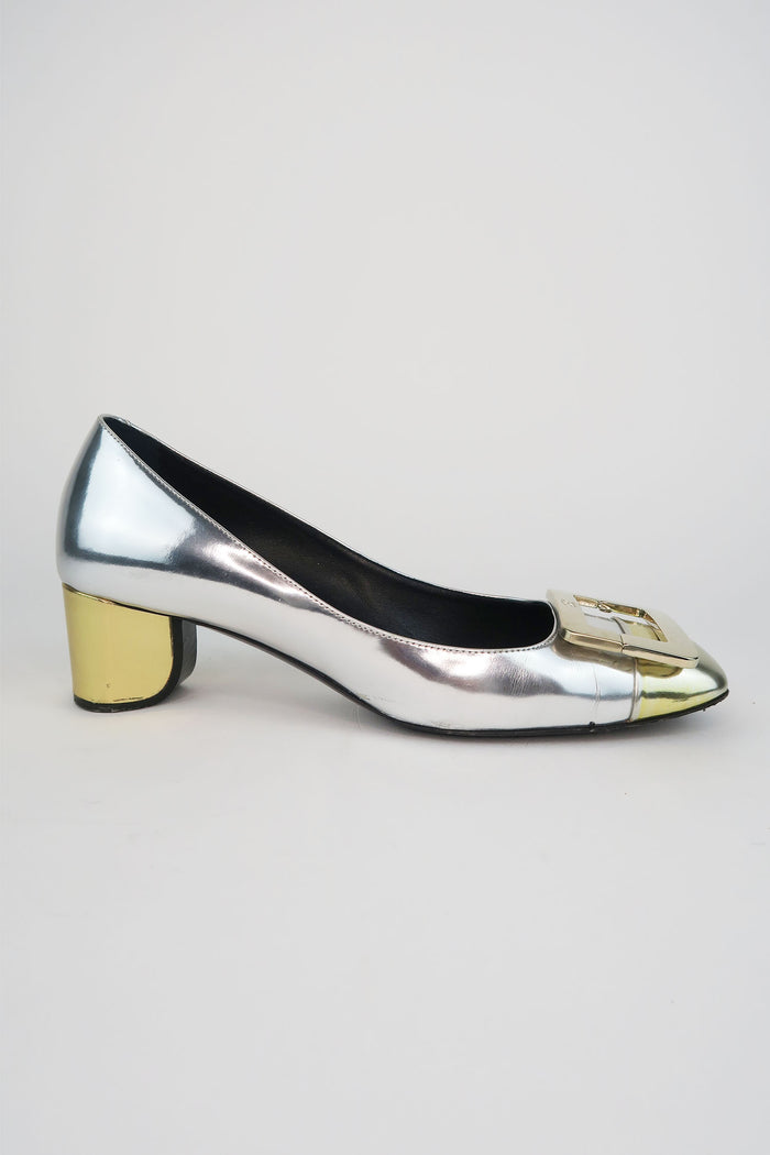 Roger Vivier Metalic Pump sz 36.5