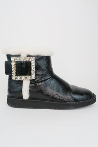 Roger Vivier Crystal Embellishment Boots sz 39 - Designer Boots at The Find Luxury Resale - Vancouver, Canada