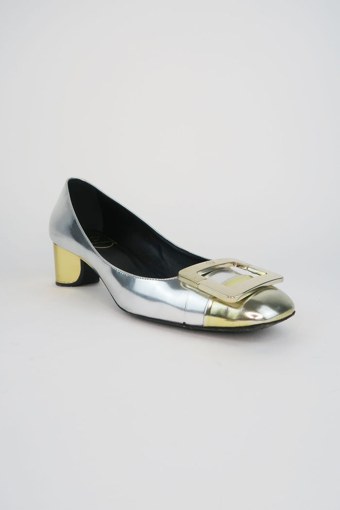 Roger Vivier Metalic Pump sz 36.5