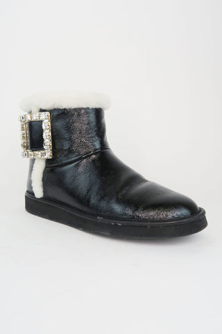 Roger Vivier Crystal Embellishment Boots sz 39 - Designer Boots at The Find Luxury Resale - Vancouver, Canada