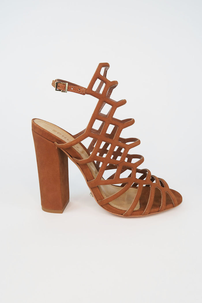 Schutz Suede Jaden Sandal sz 37.5