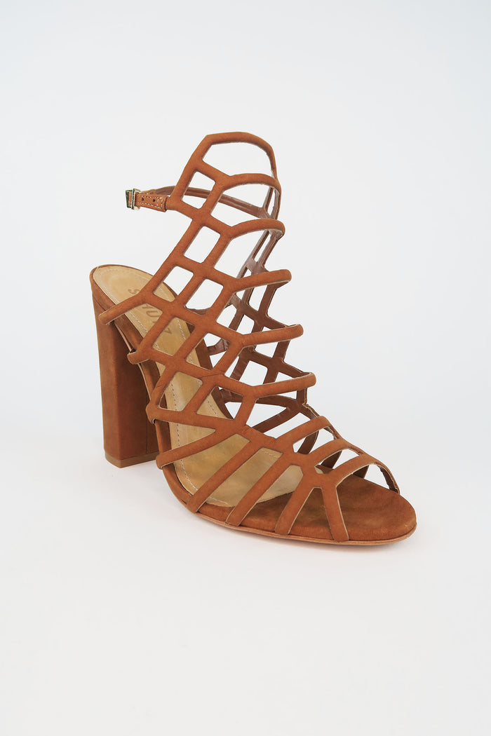 Schutz Suede Jaden Sandal sz 37.5