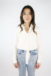 Theory Silk Button-Up Top sz P
