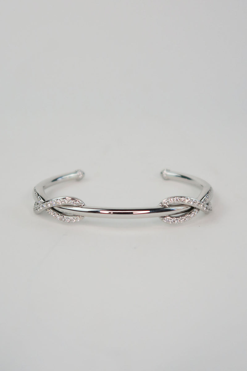 Tiffany 18K Diamond Double Infinity Cuff Bracelet