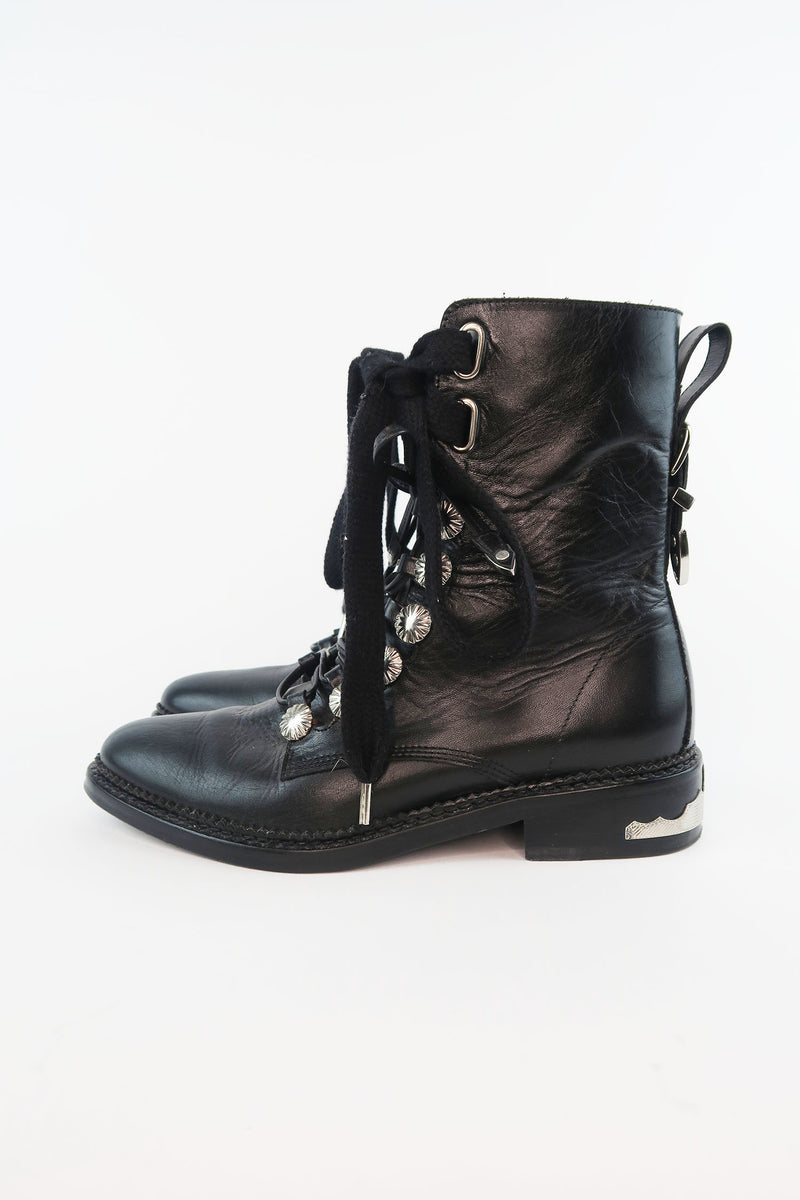 Toga pulla lace shop up combat boots