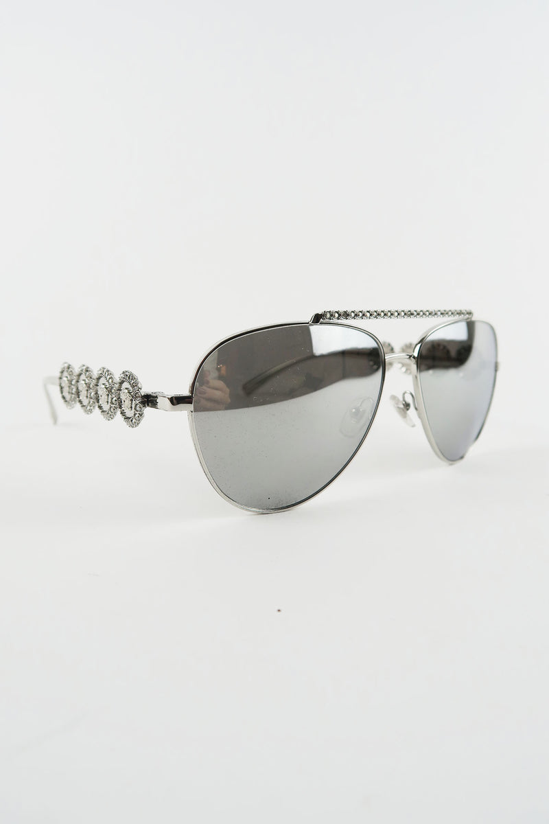 Versace Medusa Aviator Sunglasses