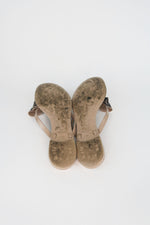 Valentino Lace Print Bow Accents Slides sz 38