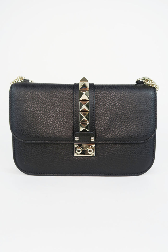 Valentino Leather Chain Link Crossbody Bag