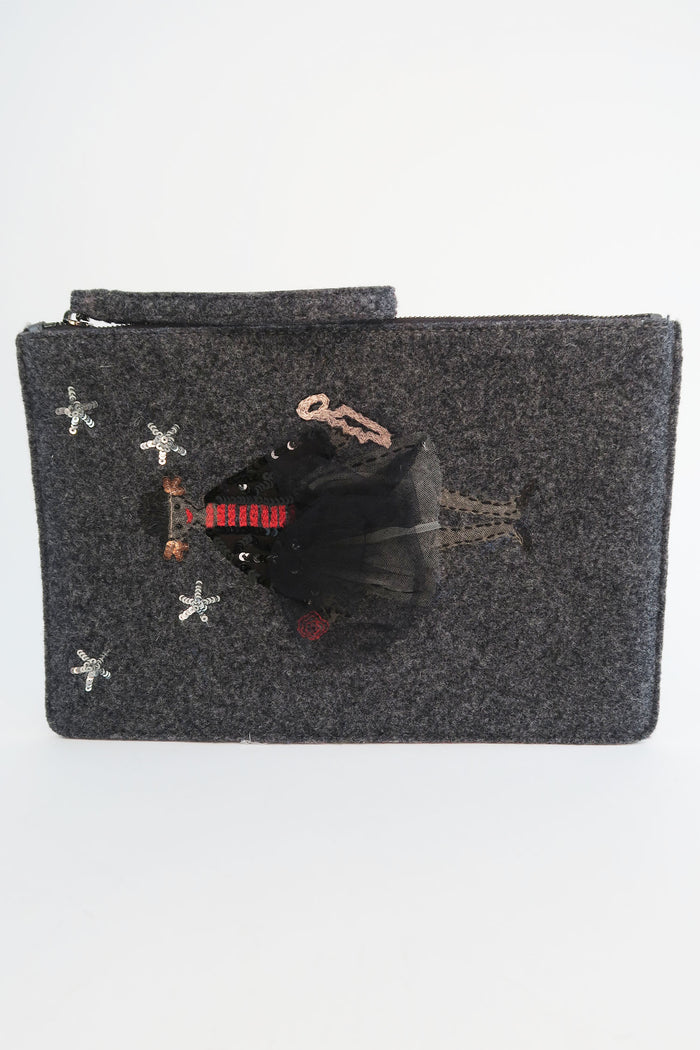 Red Valentino Wool Clutch Bag