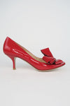Valentino Patent Leather Bow Accents Pumps sz 36.5