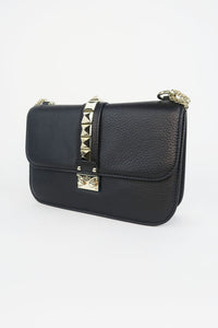 Valentino Leather Chain Link Crossbody Bag