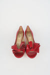 Valentino Patent Leather Bow Accents Pumps sz 36.5