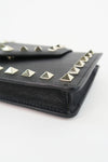 Valentino Rockstud Accents Leather Wristlet w. Chain