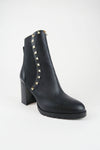 Valentino Rockstud Accents Leather Chelsea Boots sz 35.5