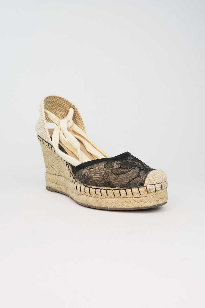 Valentino Wedge Espadrilles sz 35