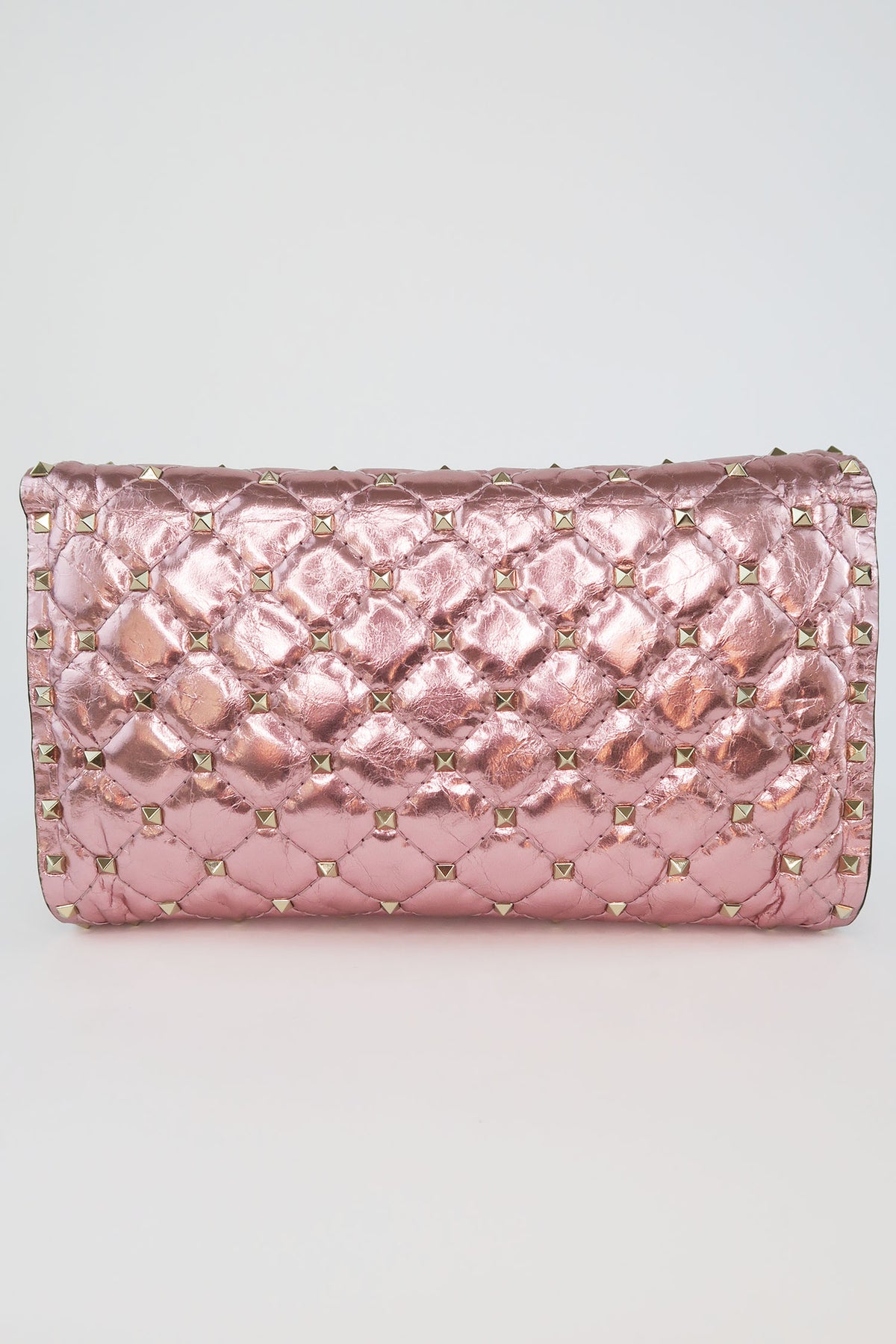 Valentino Quilted Rockstud Spike Wallet on Chain