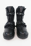 Valentino Leather Studded Accents Combat Boots sz 37.5