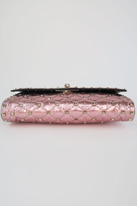 Valentino Quilted Rockstud Spike Wallet on Chain