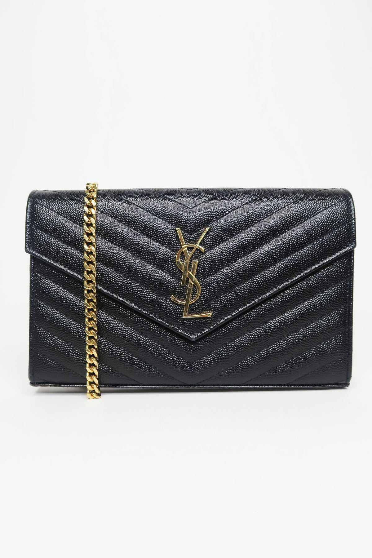 Saint Laurent Monogram Matelasse Cassandre Wallet on Chain