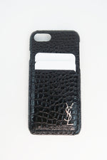 Saint Laurent Embossed Leather iPhone 8 Case