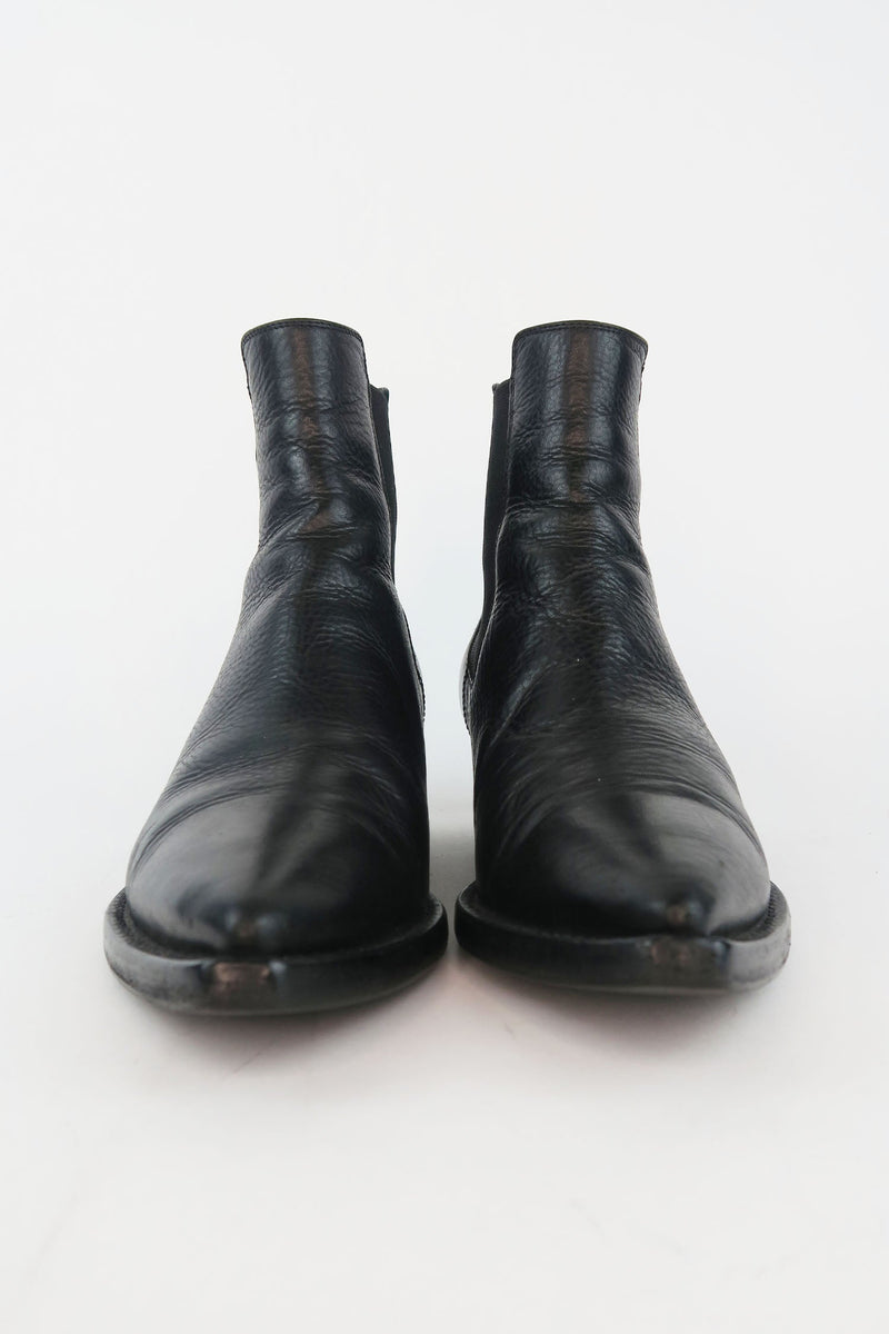 Saint Laurent Leather Ankle Boots sz 36.5